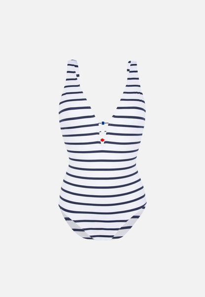 Polyamide one-piece swimsuit - Atlantis Marinière