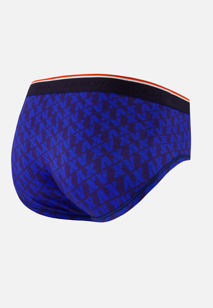 Slip bleu marine à motif XV en coton - Terrible XV Marine