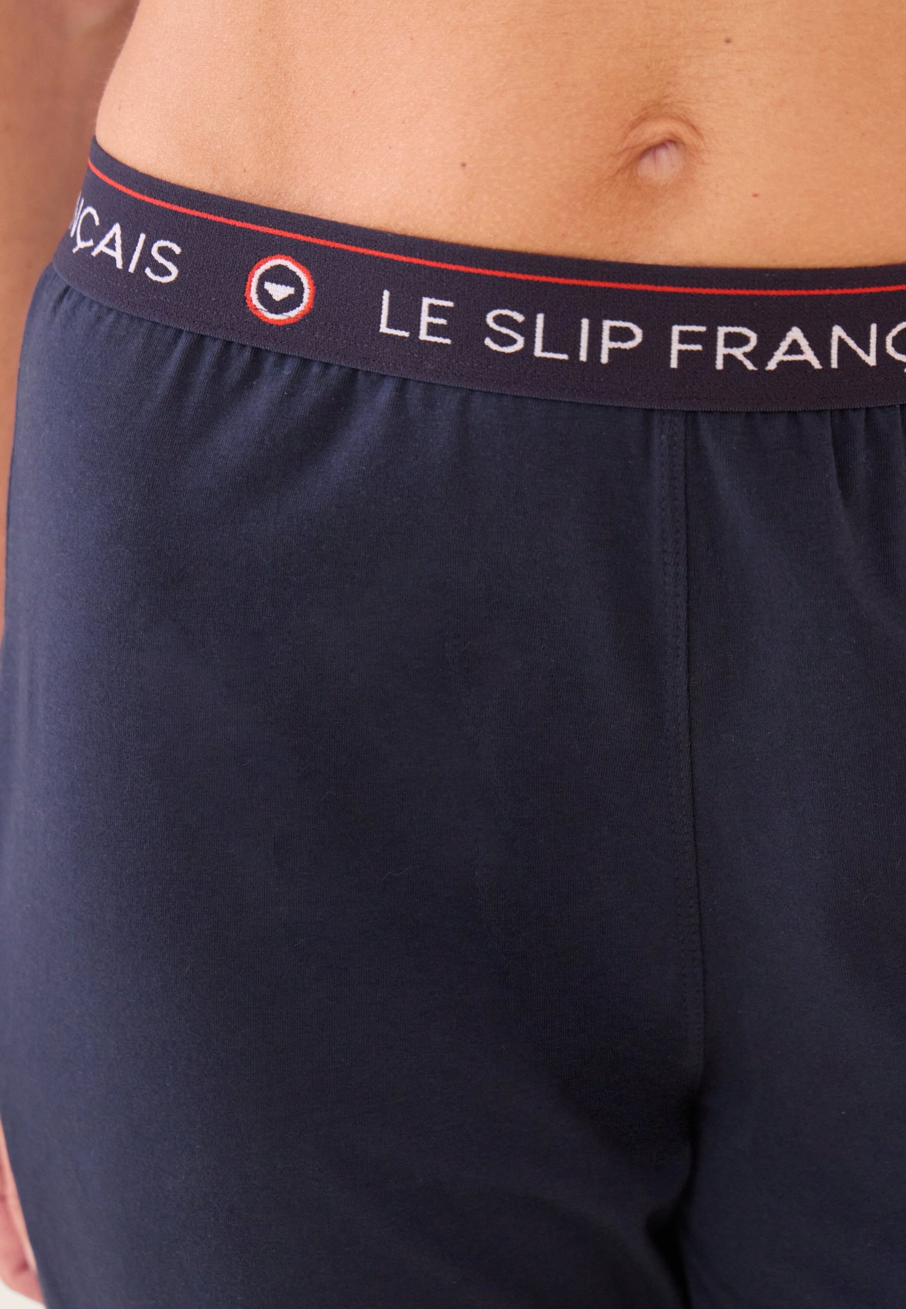Bas de pyjama long femme bleu marine en coton - Vigoureuse Marine