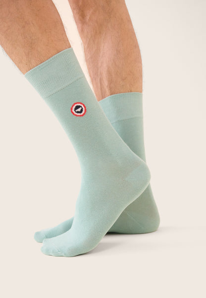 Pack of 10 Mid-High Cotton Socks - Sailor Socks, Nautical Blue, Orange, Azure Green, Navy, White, Navy with White Stripes, Steel, Anthracite Grey, and Light Grey