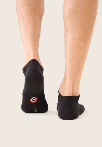 Lot de 7 socquettes en coton - Chaussettes Noir Blanc Acier