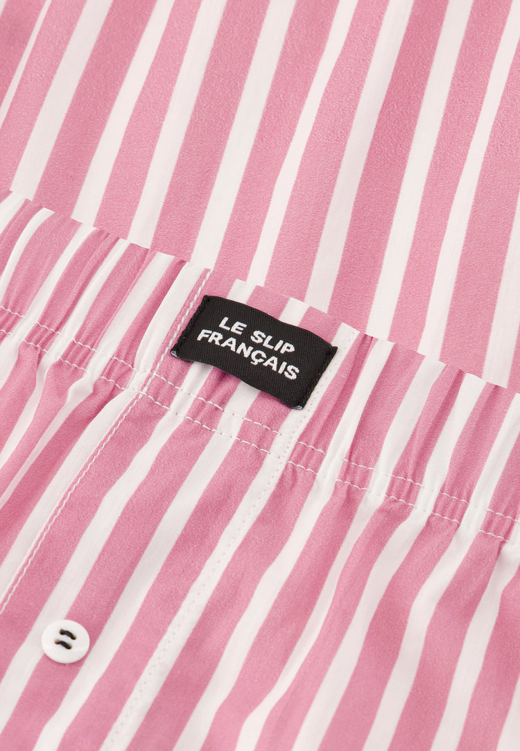 Caleçon à rayures rose en coton - Jacques Rayures Rose - Le Slip Français - 5