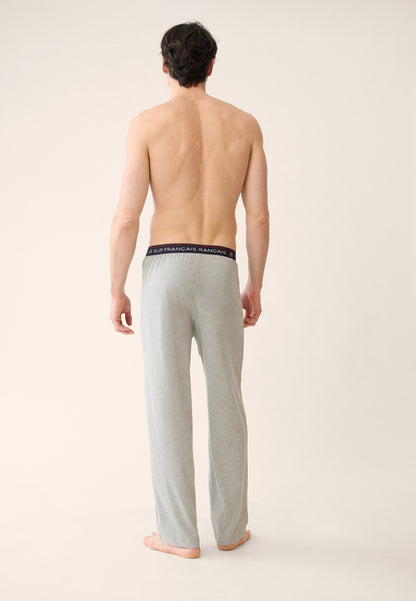Men's long gray cotton pajama bottoms - Indomitable Gris