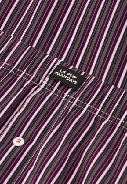 Caleçon matelas fuchsia à rayures en coton - Jacques Rayures Matelas Fuchsia
