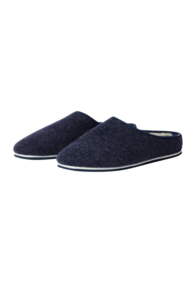 Chaussons d'intérieur en laine - Claude Marine - Le Slip Français - 1