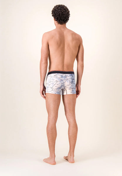 Lot de 3 boxers en coton - Boxers France En Slip Bleu Jean Marine