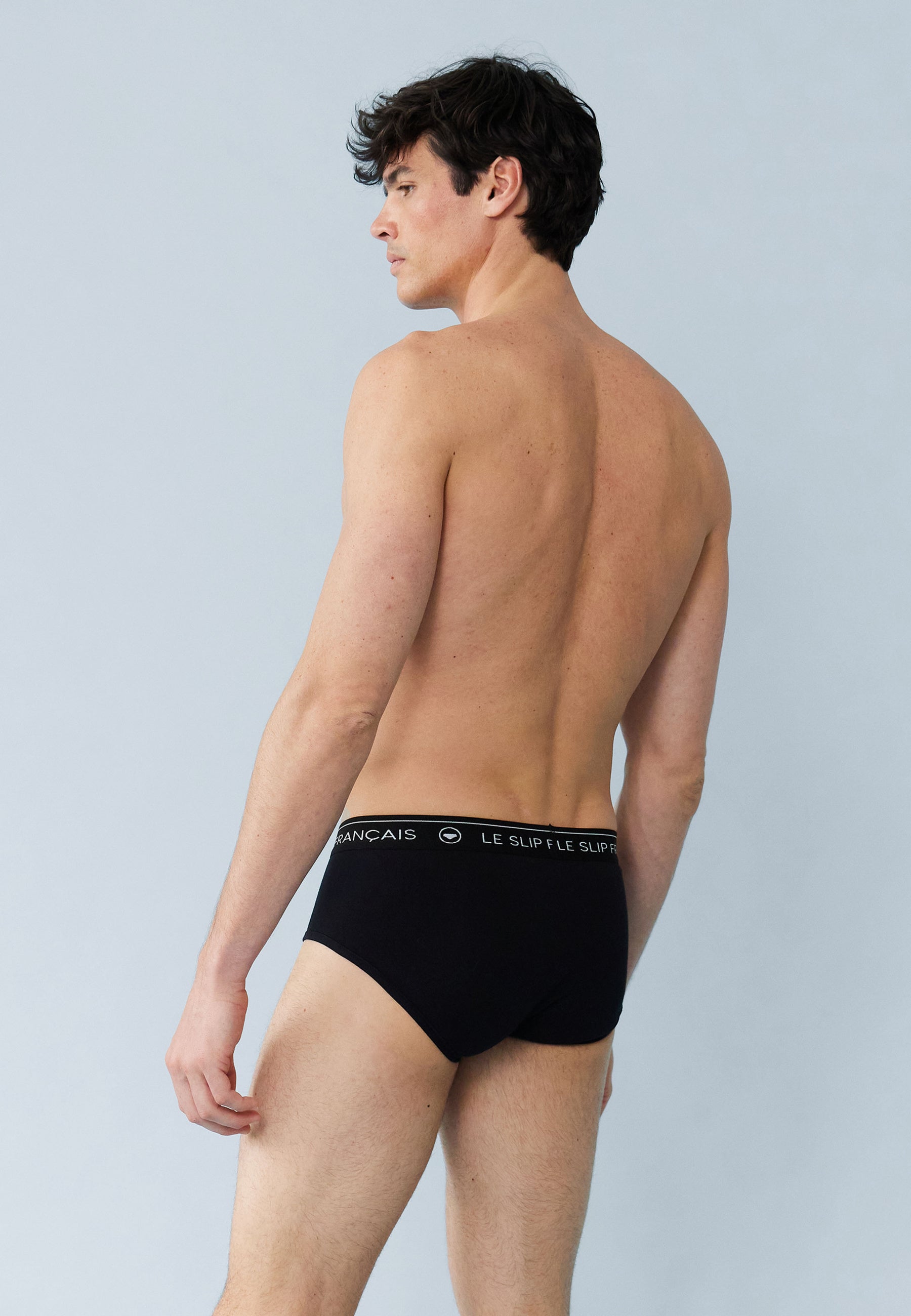 Lot de 10 slips bleu marine et noir en coton - Slips Marine Noir