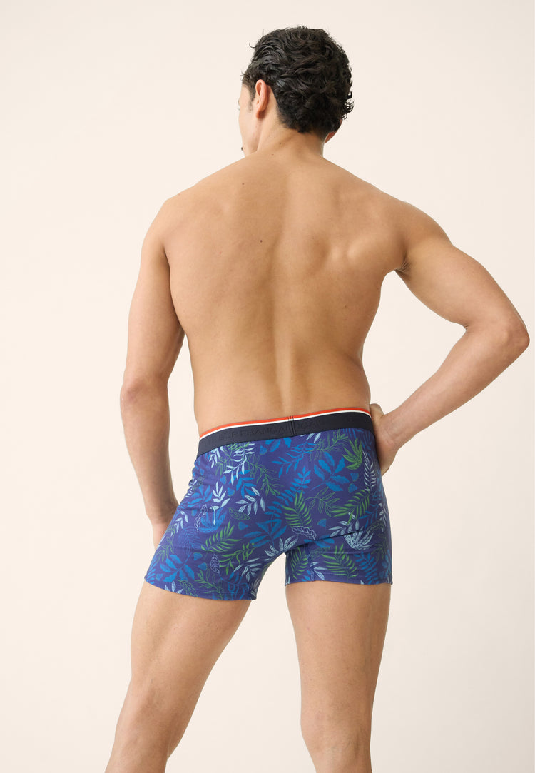 Pack of 3 cotton boxers - Boxers Underwood Indigo Blue Turquoise Navy - Le Slip Français - 6