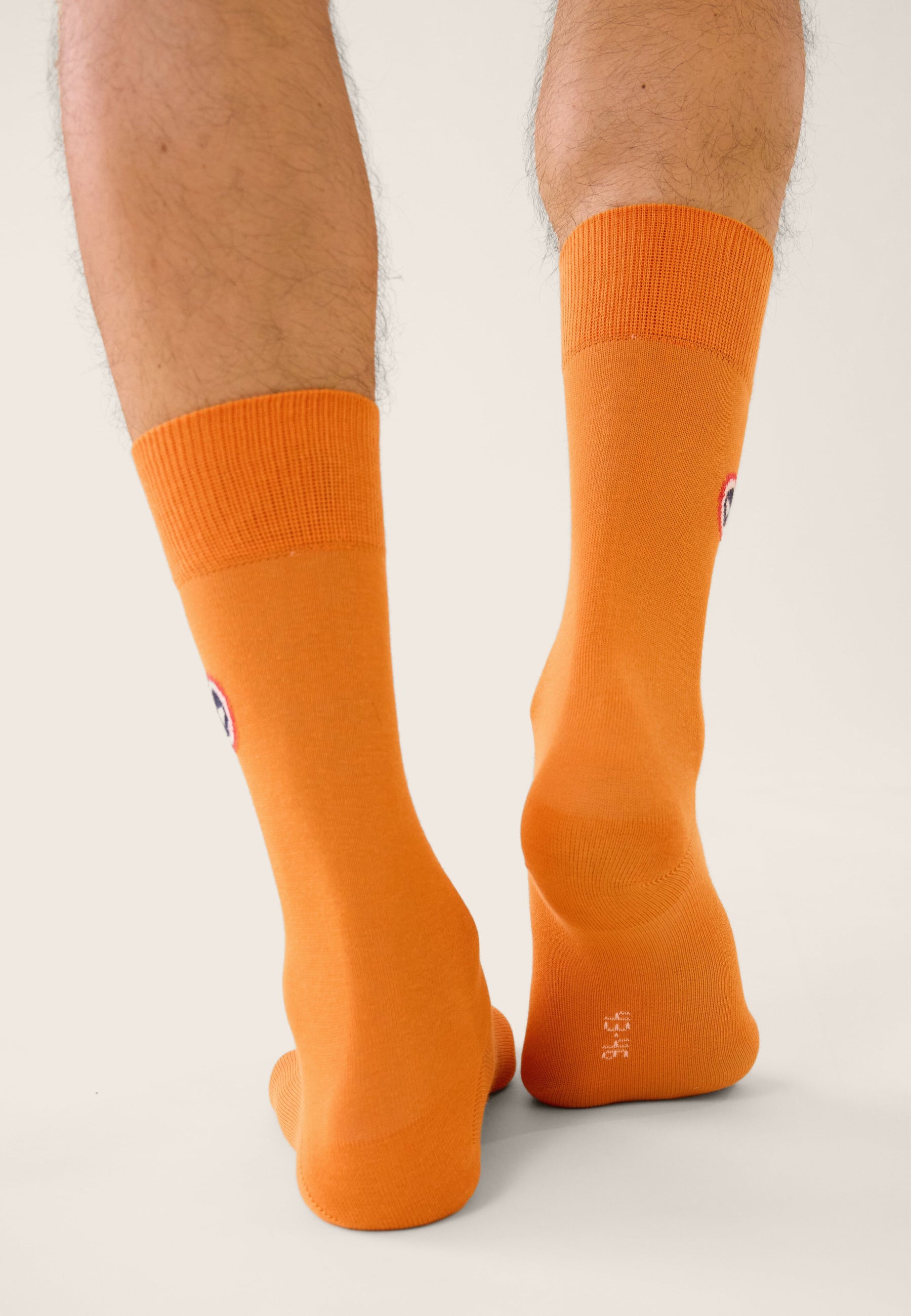 Chaussettes mi-hautes unies orange - Robuste Orange Pur