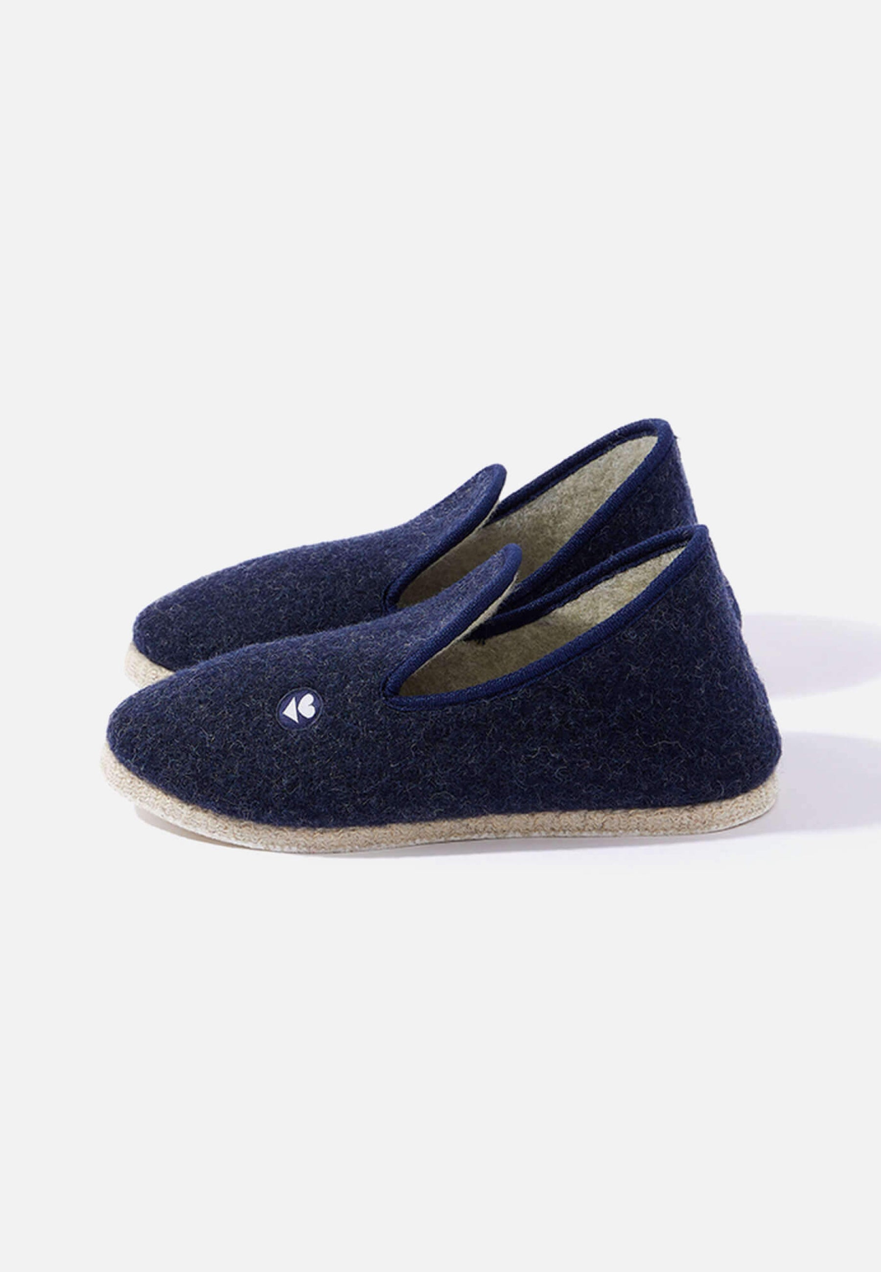 Chaussons d'intérieur en laine - Charentaises Marine