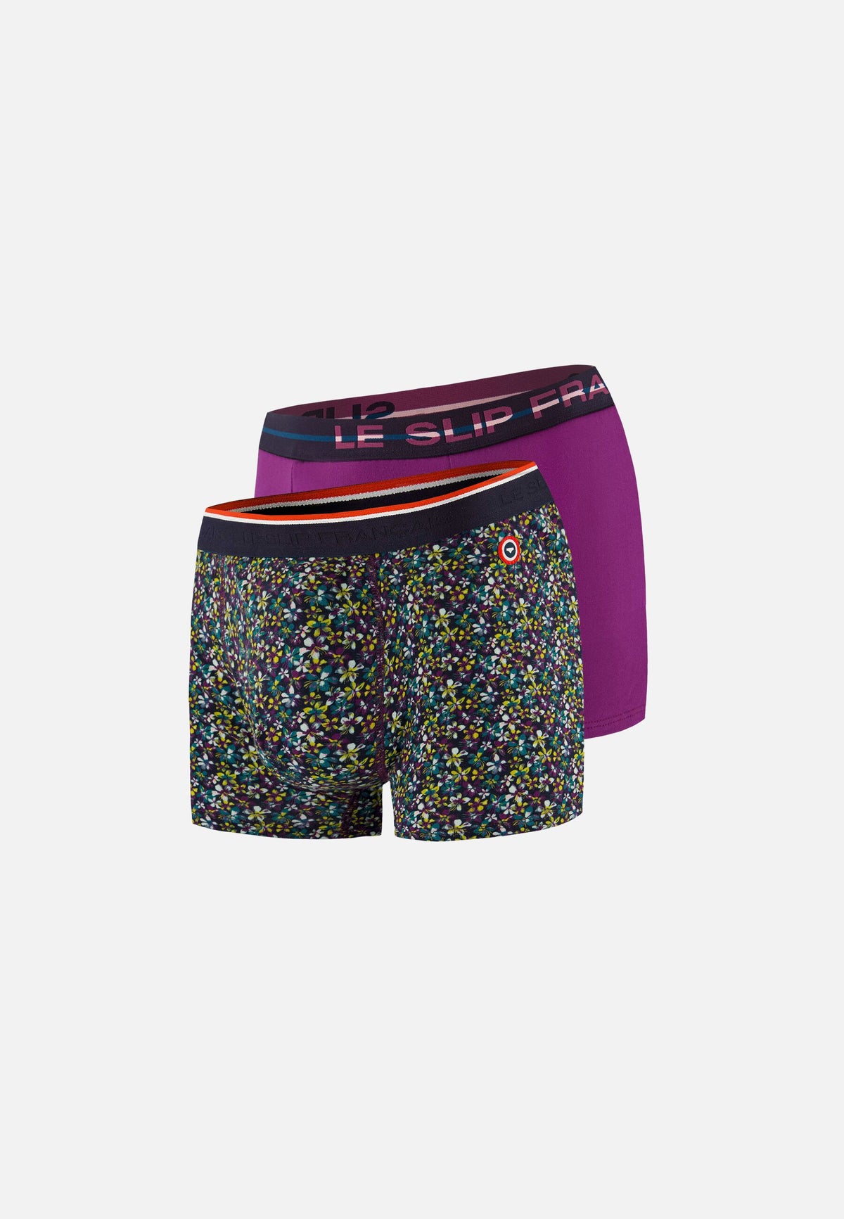 Lot de 2 boxers en coton - Boxers Bloom Bleu Canard Violet Profond