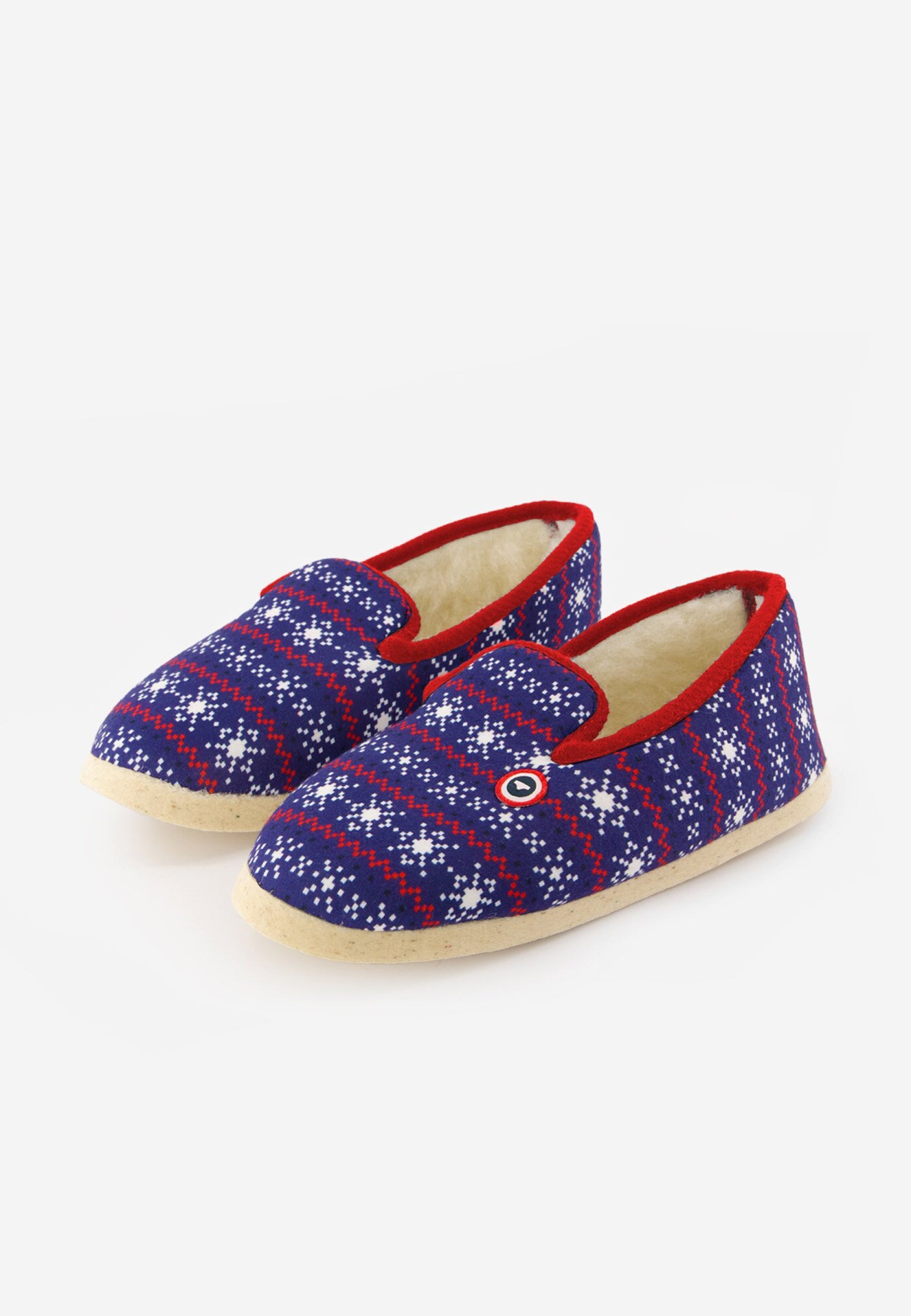 Chaussons d'intérieur en laine - Pantoufles Flocon