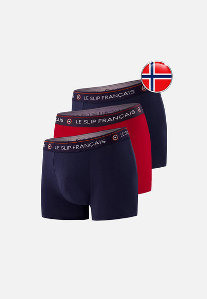 Lot de 3 boxers en coton - Pack Supporter Norvège