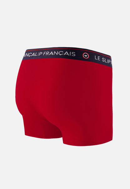 Boxer rouge en coton - Redoutable Rouge Cerise Brodé Tir Au But