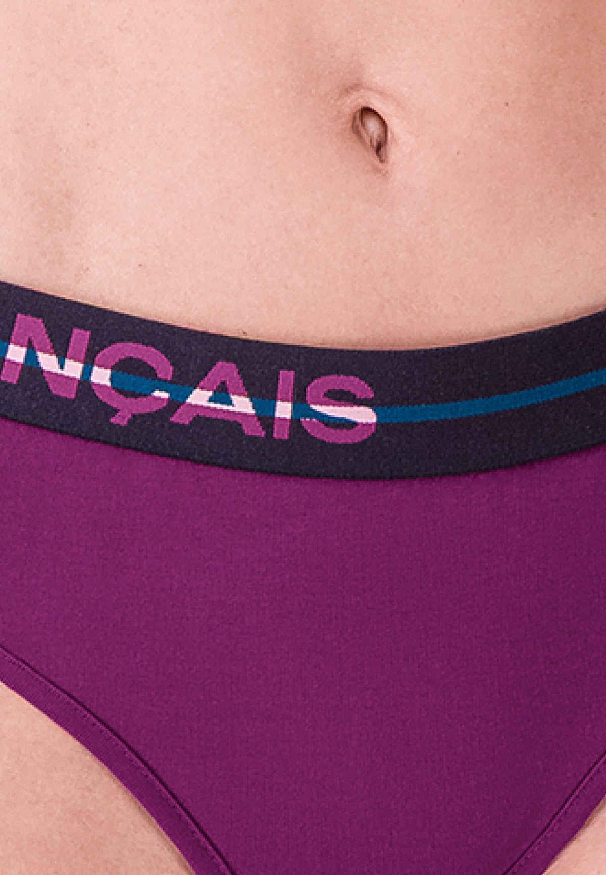 Culotte taille haute violet en coton - Rieuse Violet Profond