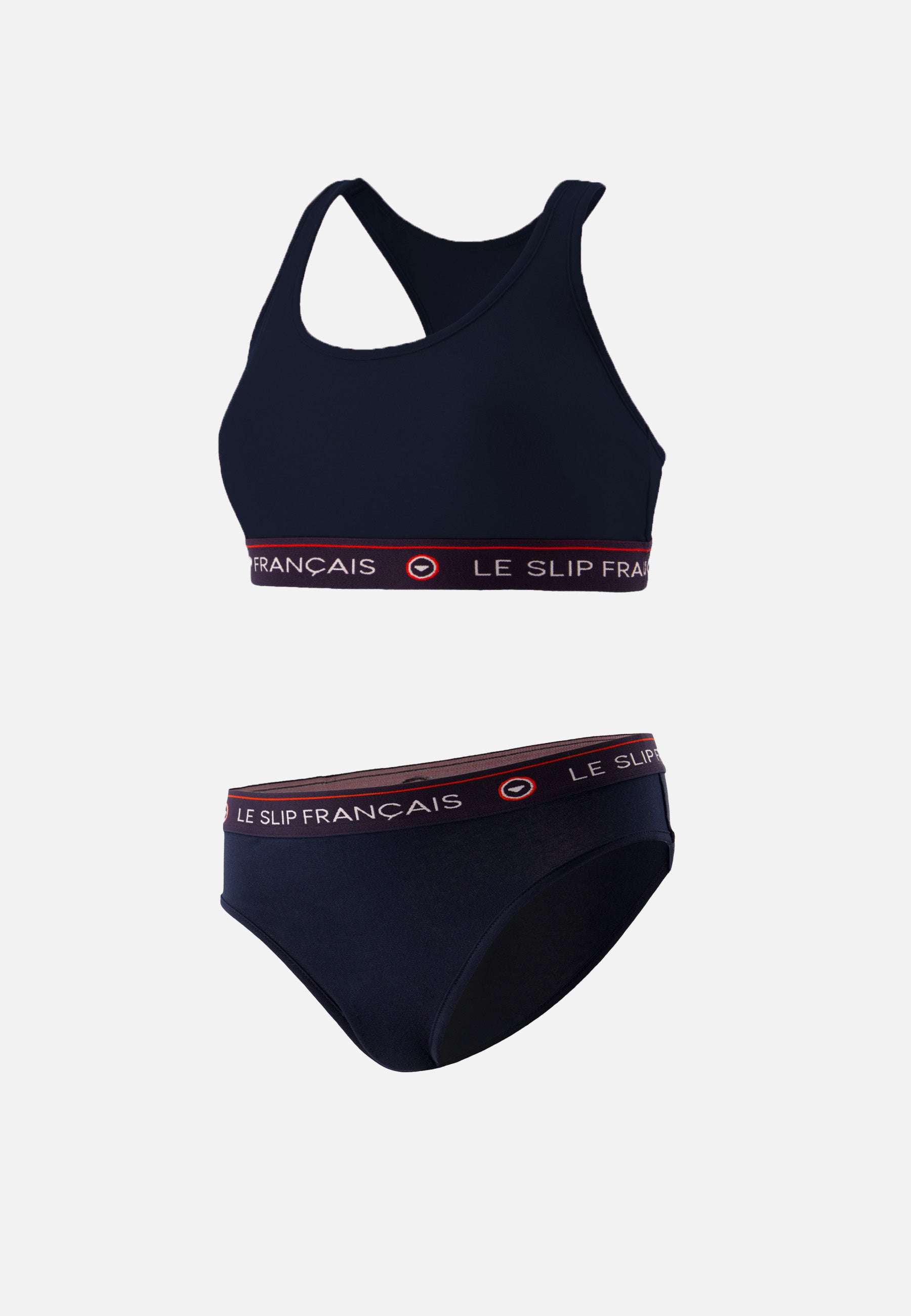 Ensemble culotte brassière en coton - Tapageuse Rieuse Marine