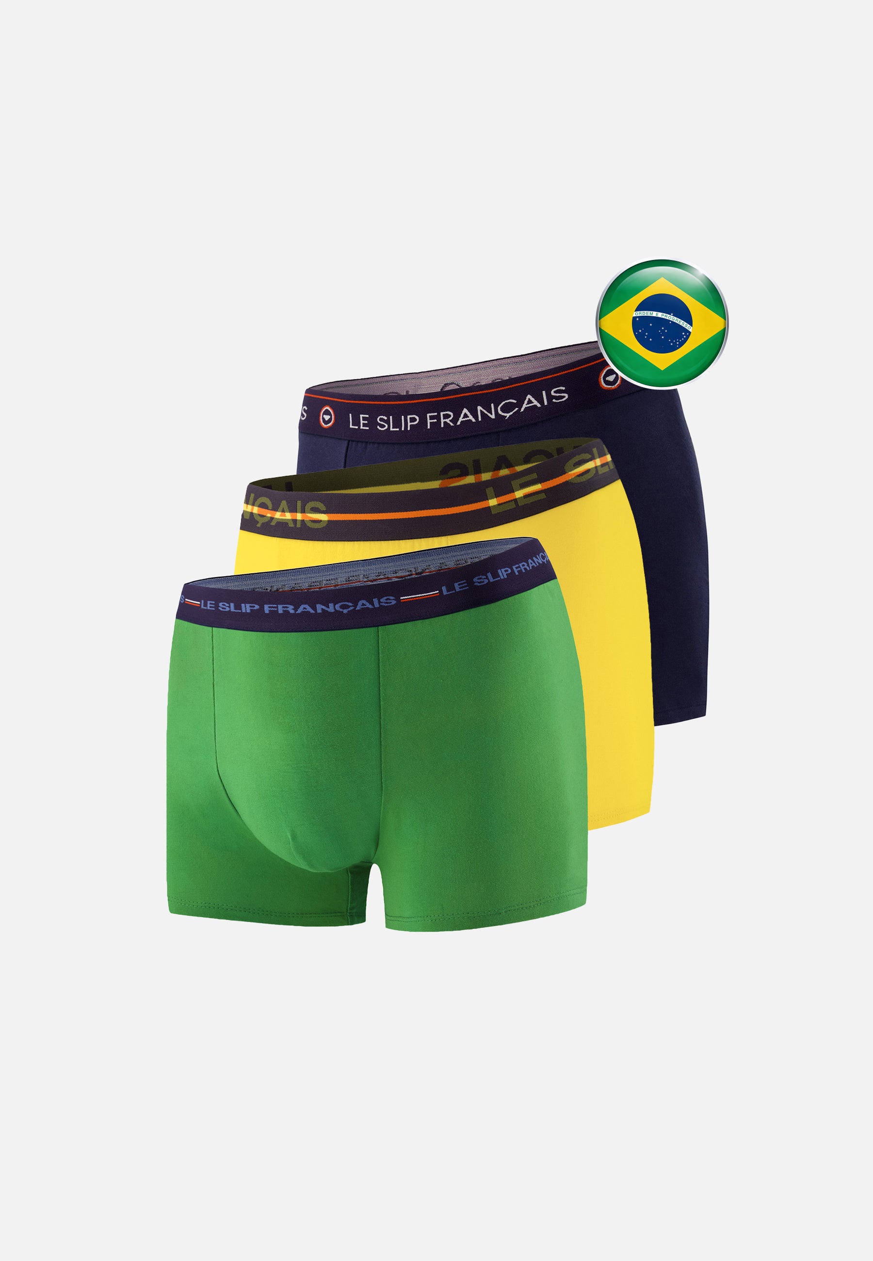 Lot de 3 boxers en coton - Pack Supporter Brésil