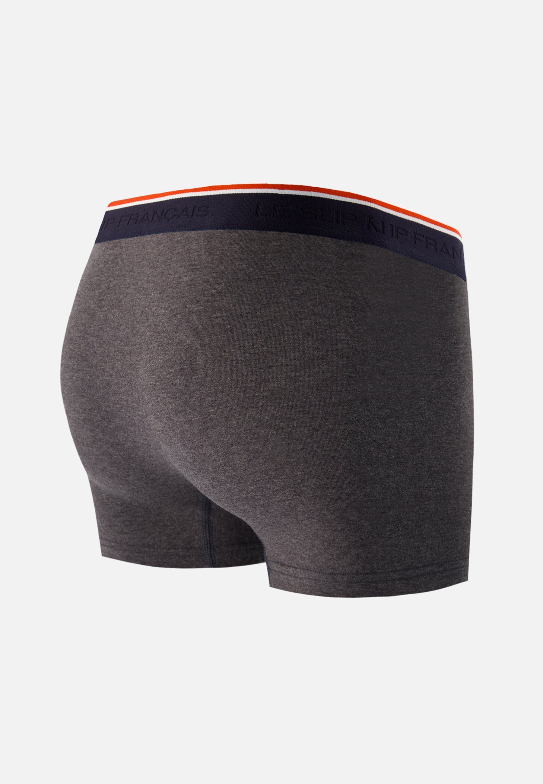 Boxer gris foncé en coton avec cocarde - Marius Gris
