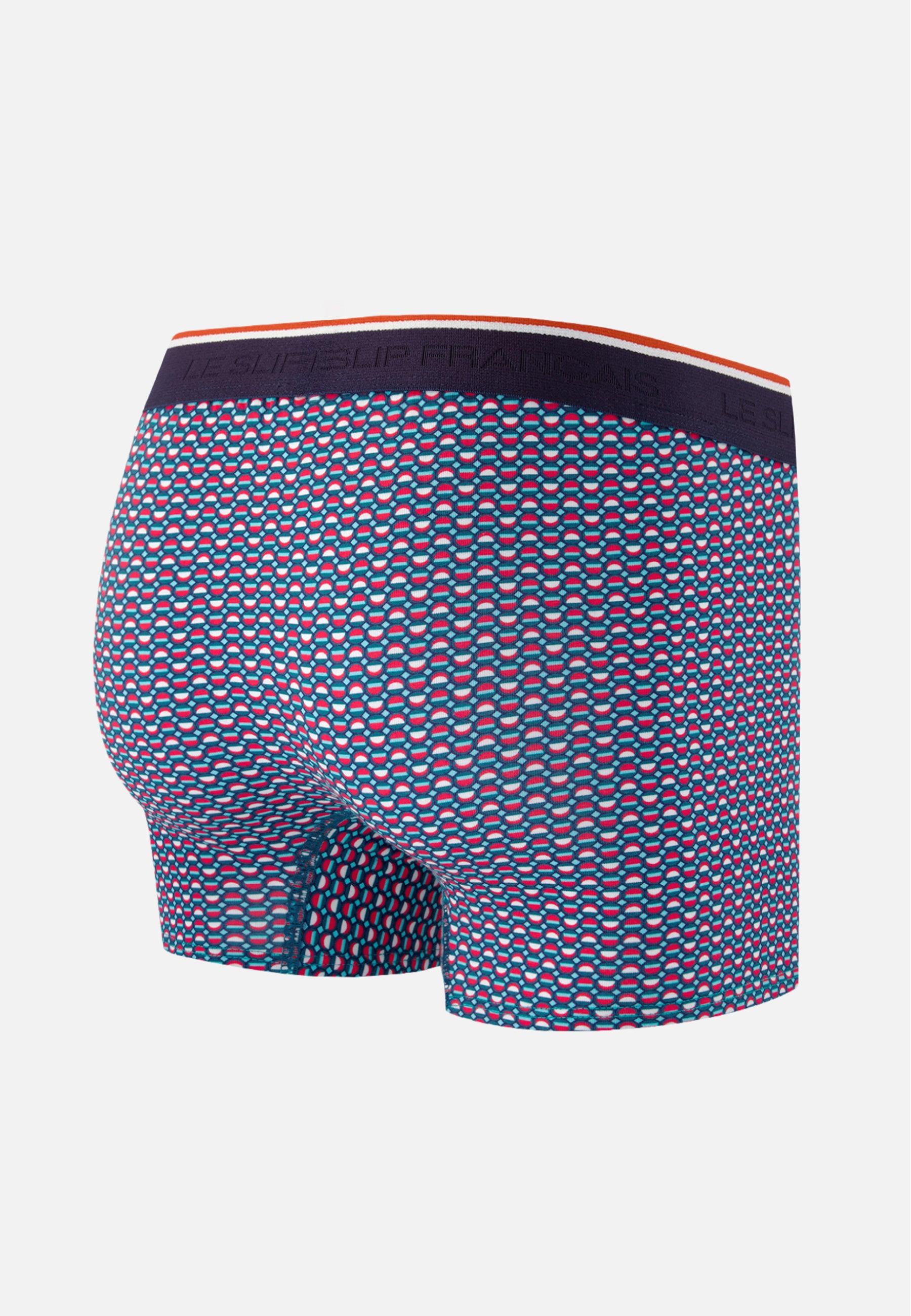 Boxer vert à motif cercle en coton - Marius Cercle Vert D'Eau