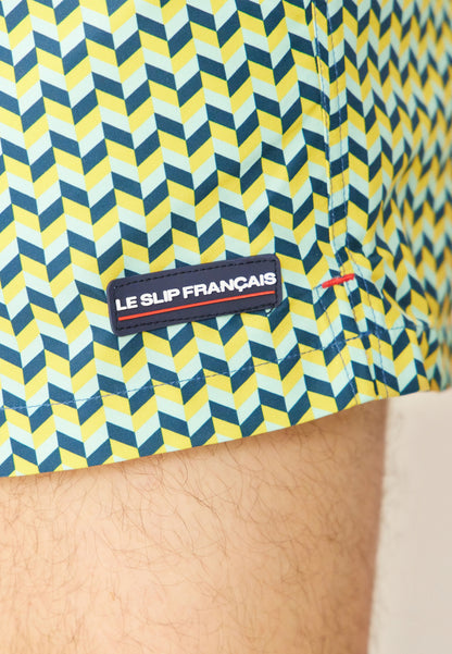 Short de bain court - Liamone Chevron Tricolor
