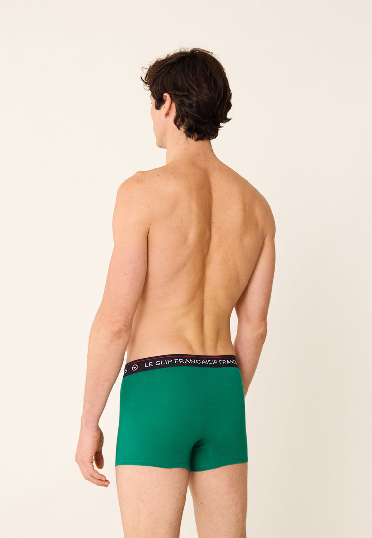 Pack Quatro Boxer Redoutable Bleu Éblouissant Emeraude Blanc Marius Tulipe - Le Slip Français - 8