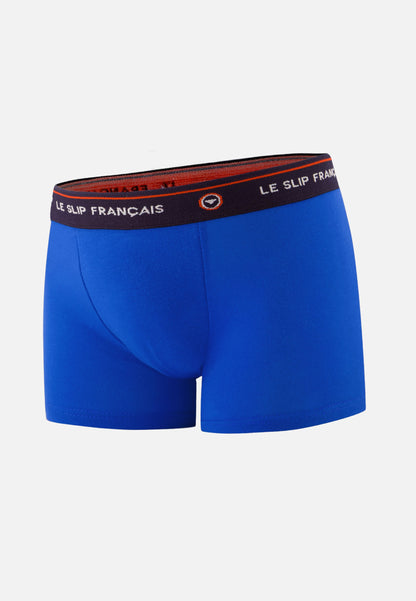 Boxer enfant bleu en coton - Petit Joseph Bleu Nautique