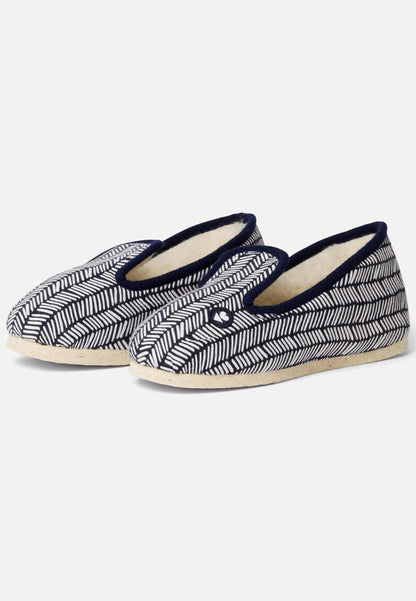 Charentaises chevron - Chaussons D'Intérieur En Laine