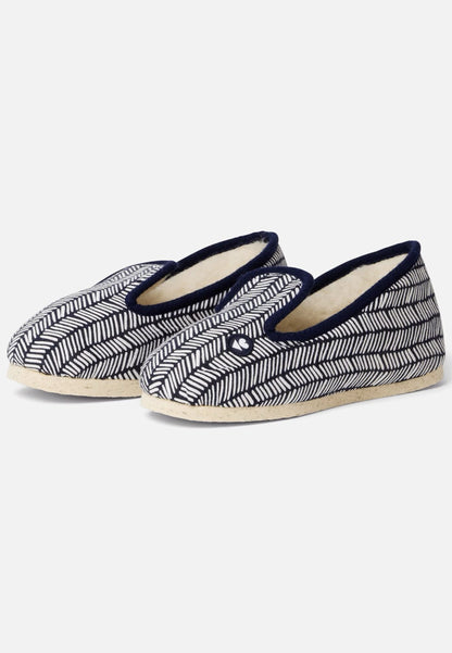 Charentaises chevron - Chaussons D'Intérieur En Laine