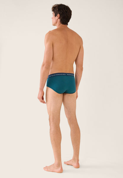 Slip bleu en coton - Intrépide Bleu Canard