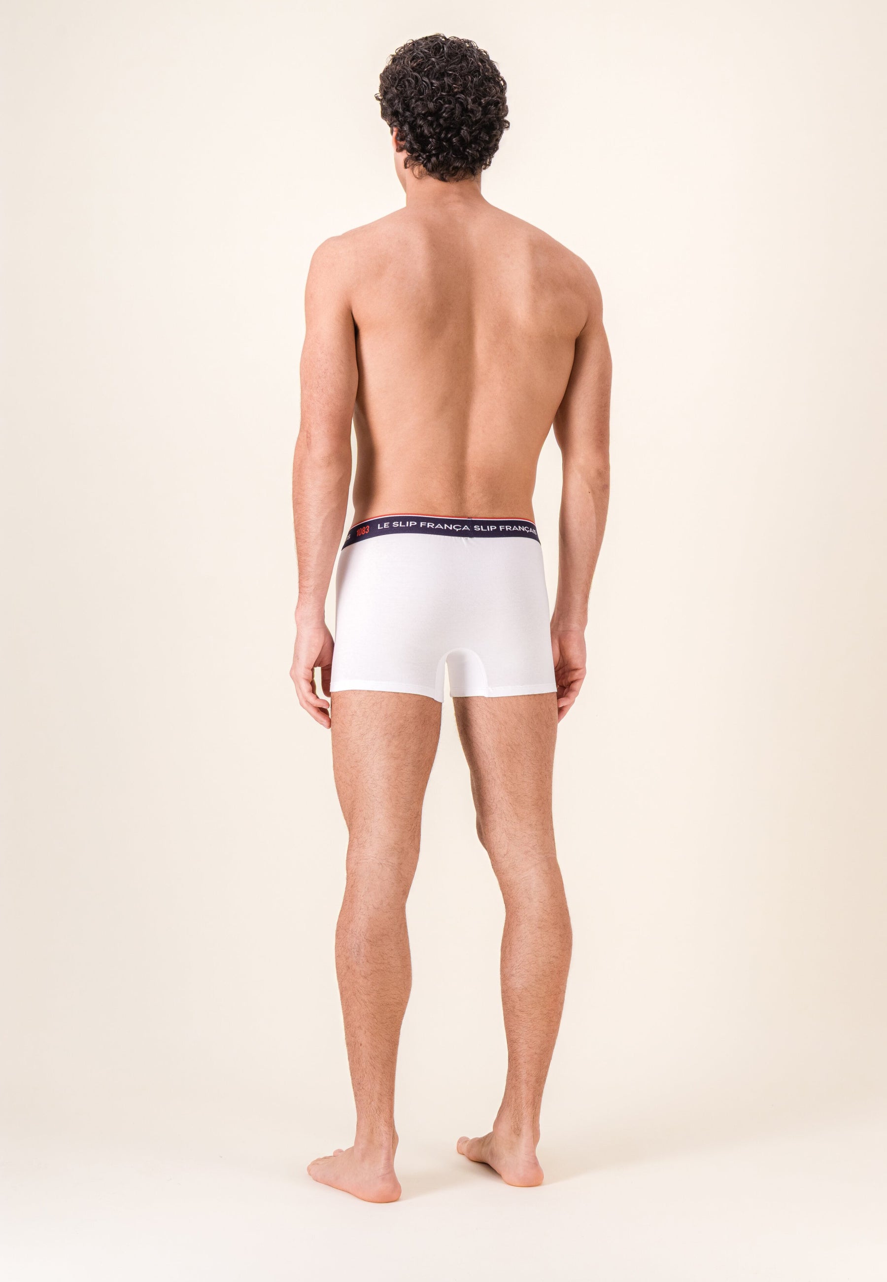 Lot de 3 boxers en coton bio - Boxers Marine Blanc Rouge - Collab 1083
