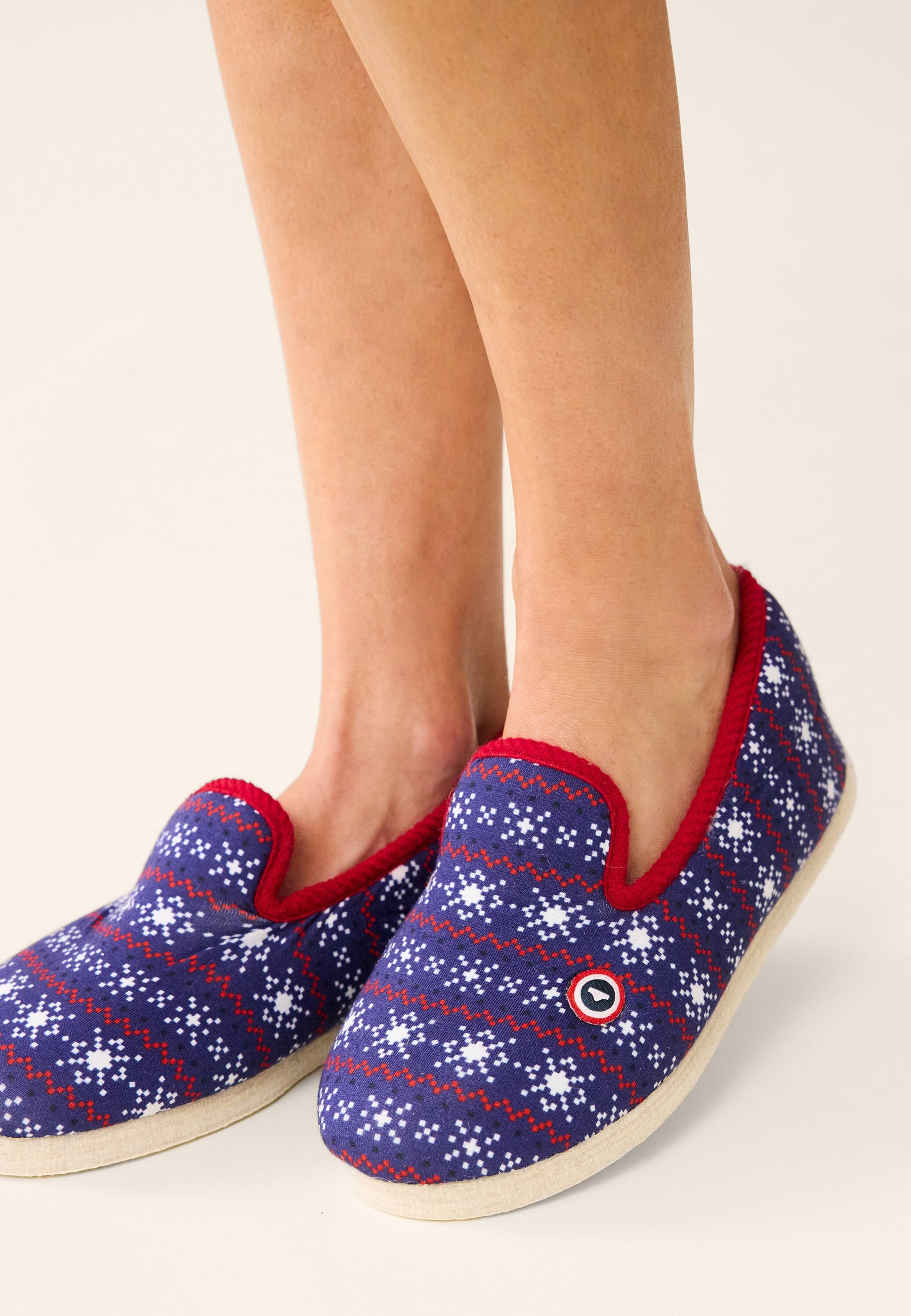 Chaussons d'intérieur en laine - Pantoufles Flocon