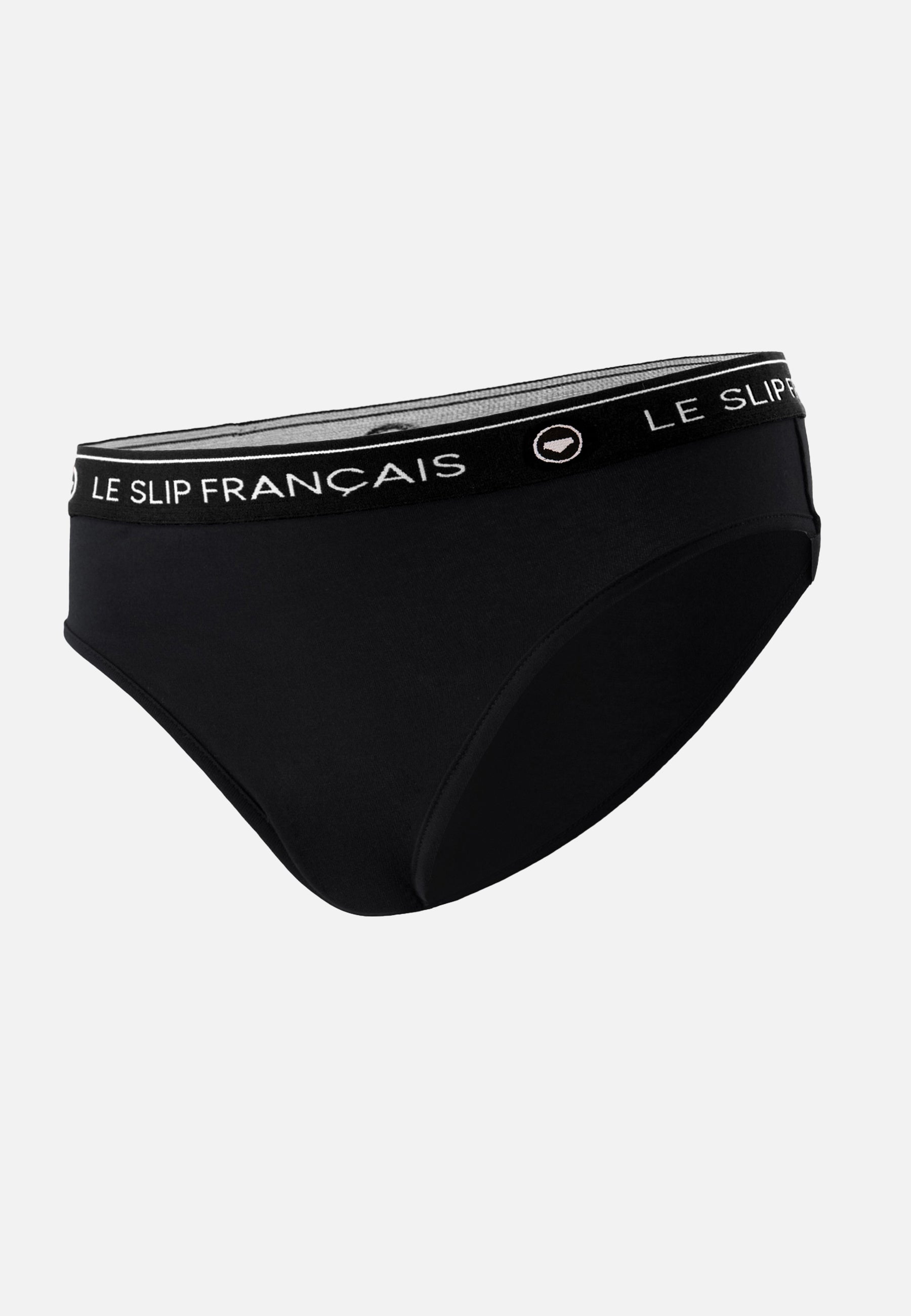 Culotte taille haute noire en coton - Rieuse Noir