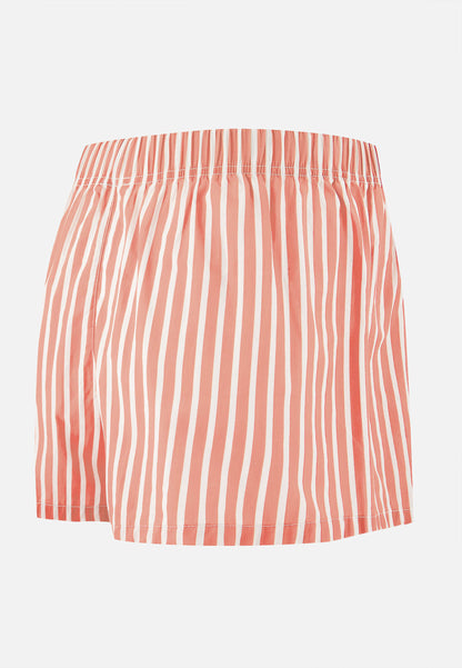 Orange striped cotton boxer shorts - Jacques Sens Pure Orange