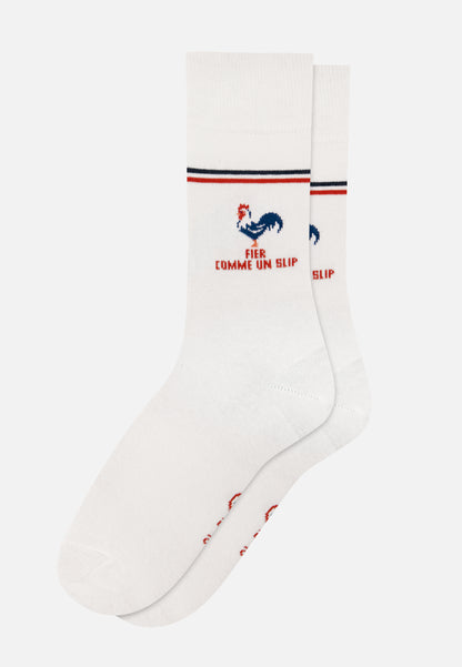 Chaussettes mi-hautes en coton - Lucas Fier Comme Un Slip Blanc