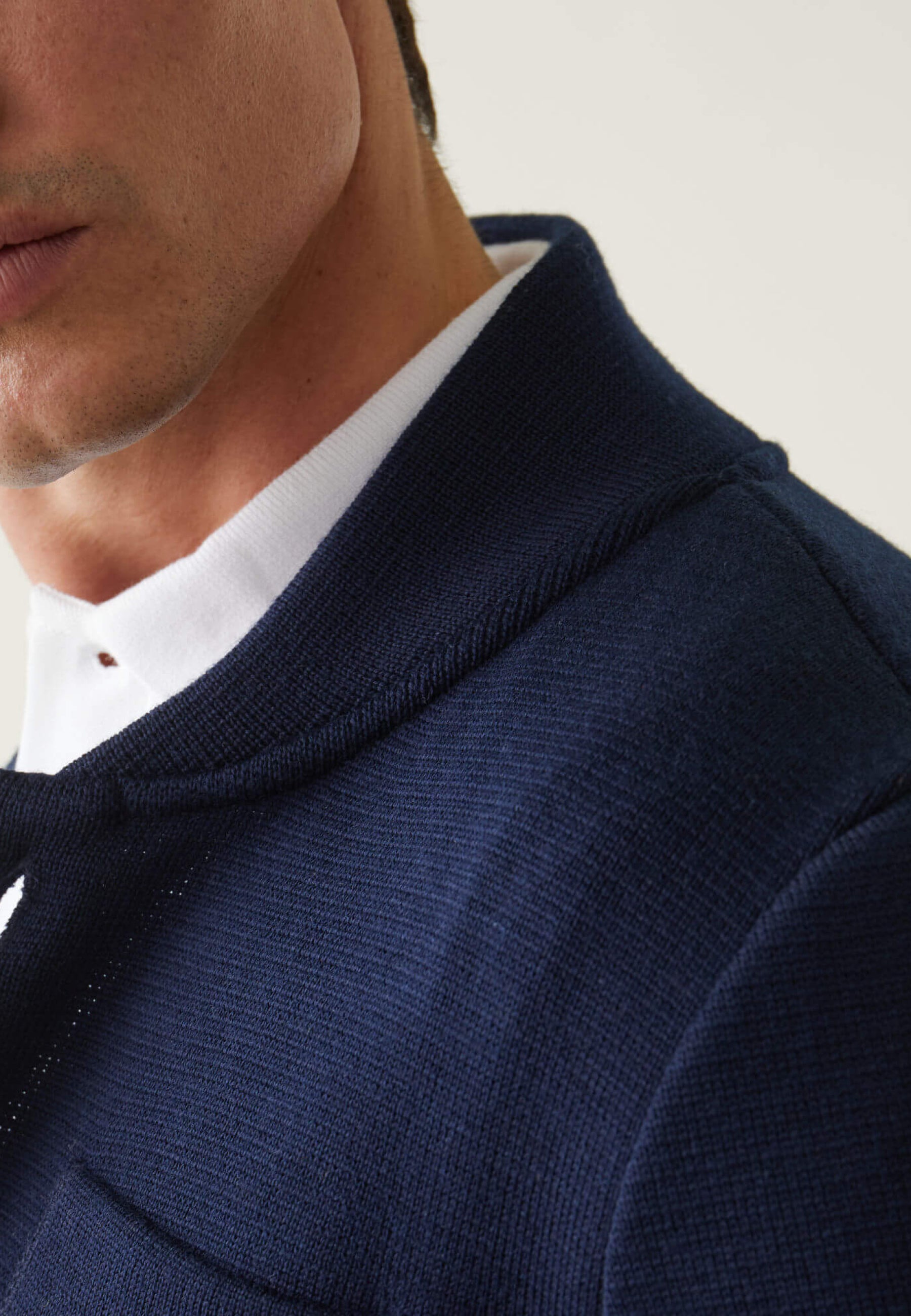 Men's navy blue knitted vest - Eloi Marine