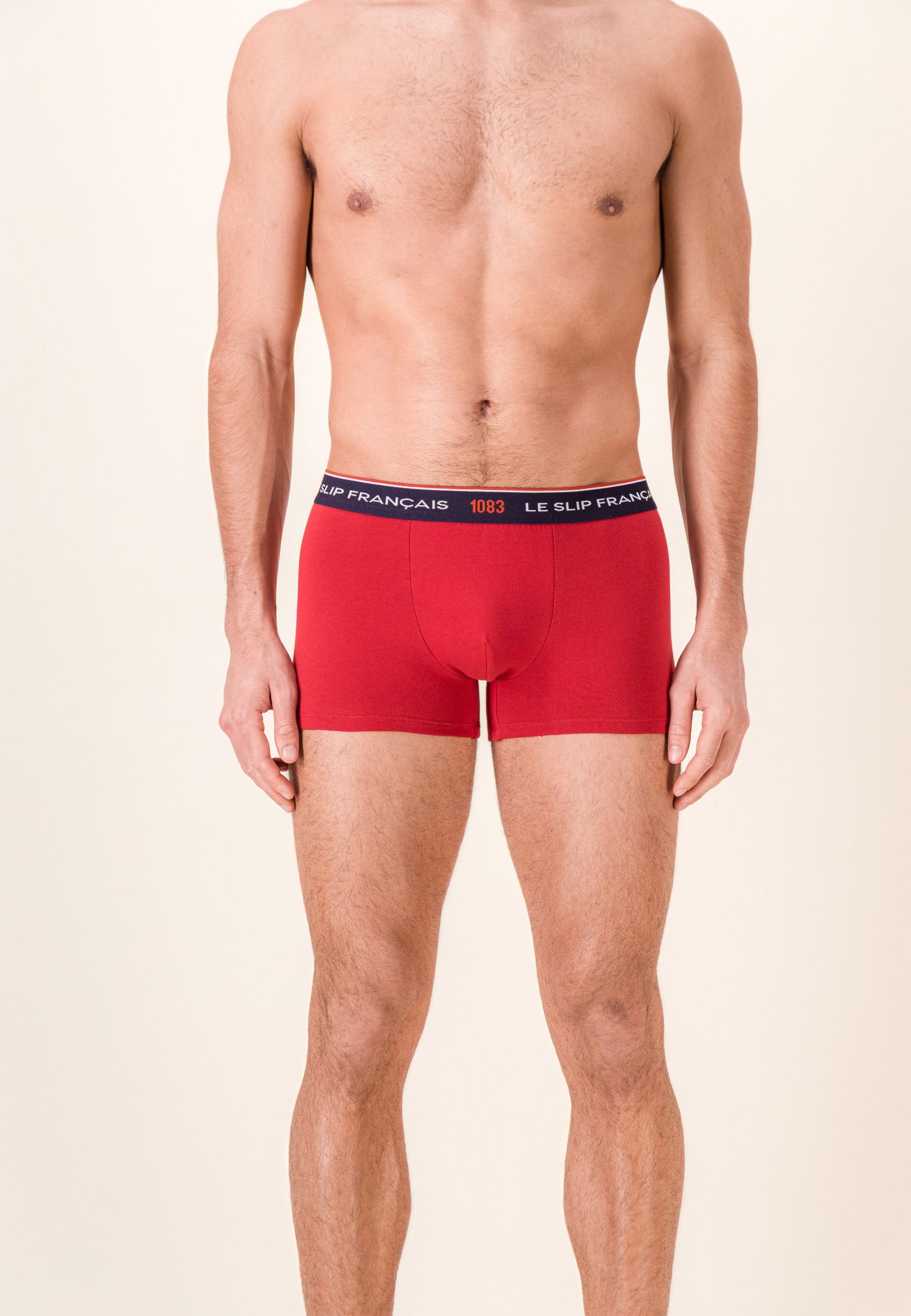 Lot de 2 boxers en coton bio - Boxers Marine Rouge - Collab 1083