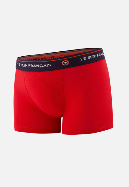Boxer enfant rouge en coton - Petit Joseph Rouge Cerise
