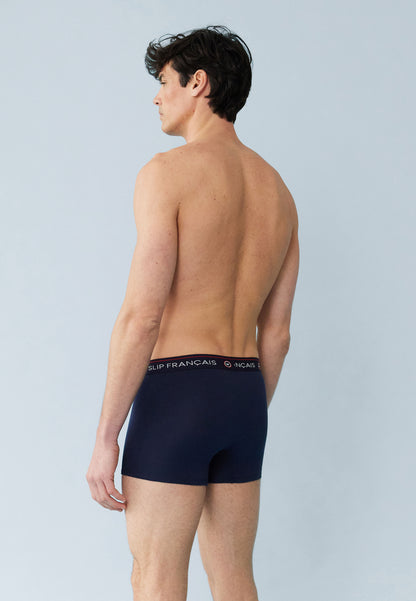 Lot de 3 boxers en coton - Boxers Sous Bois Indigo Bleu Turquoise Marine