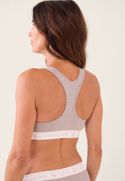 Women's gray cotton bra - Tapageuse Grise