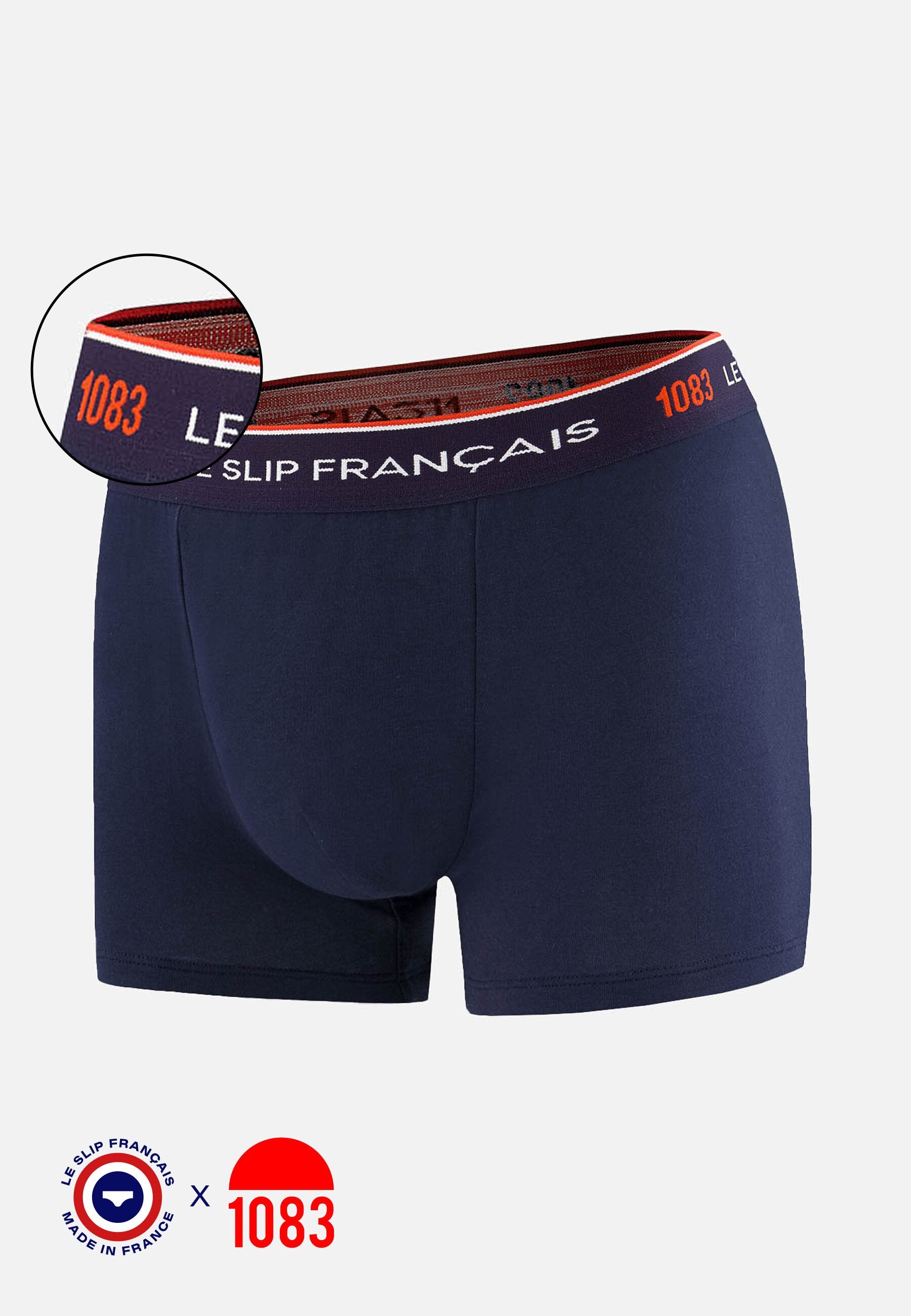 Boxer bleu marine en coton bio - Redoutable Marine - Collab 1083