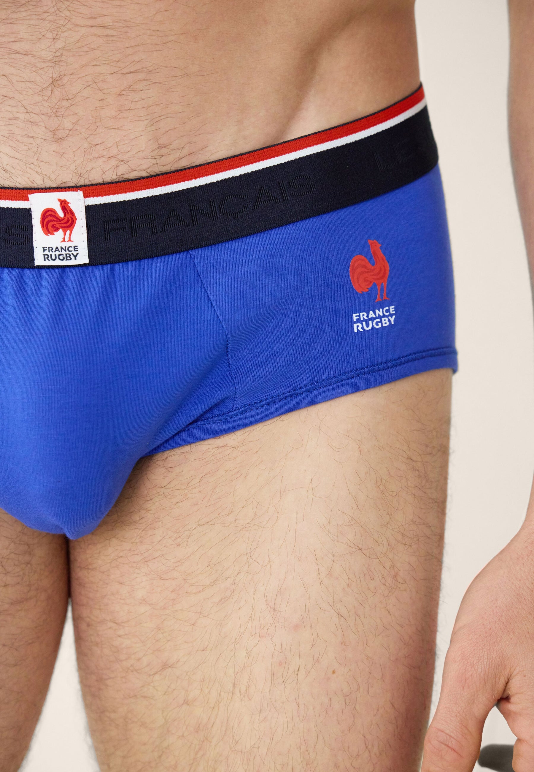 Slip bleu france rugby en coton - Intrépide Indigo France Rugby