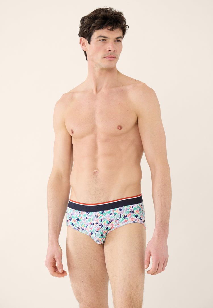 Pack Trio Briefs Terrible Marine Neon Pink Intrepid Little Jungle - Le Slip Français - 7