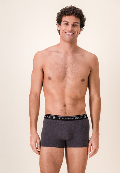 Boxer gris en coton - Redoutable Gris Anthracite