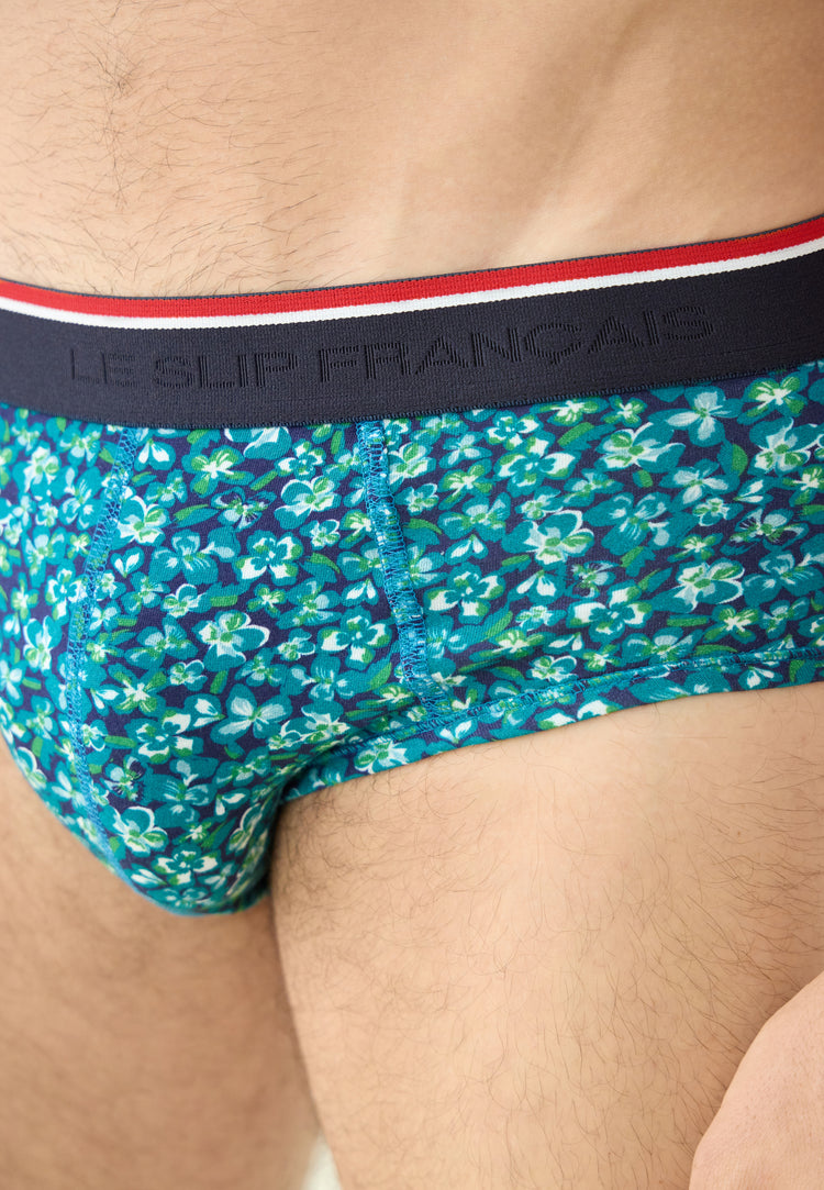 Slip imprimé à fleur vert menthe en coton - Terrible Hibiscus Mint Green - Le Slip Français - 6