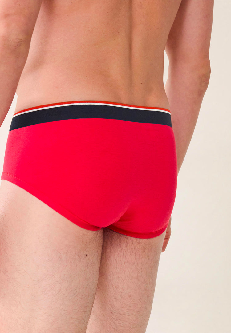 Lot de 4 slips en coton - Quatro de Slip Terrible Marine Blanc Rouge Marinière - Le Slip Français - 8