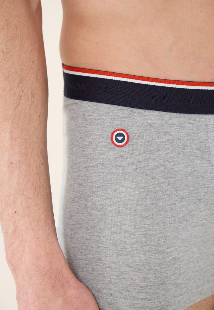 Marius Duo Navy Grey Heather Boxer Pack - Le Slip Français - 4