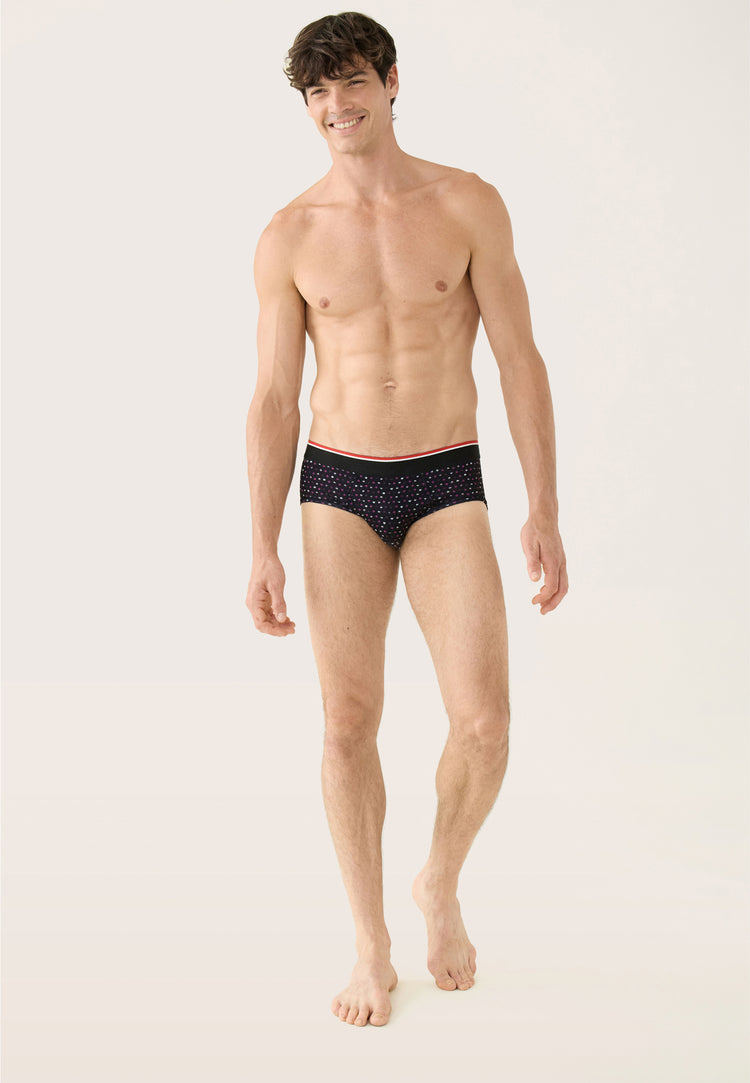 Slip noir à motif petit carré - Terrible Petits Carres Noir - Le Slip Français - 6