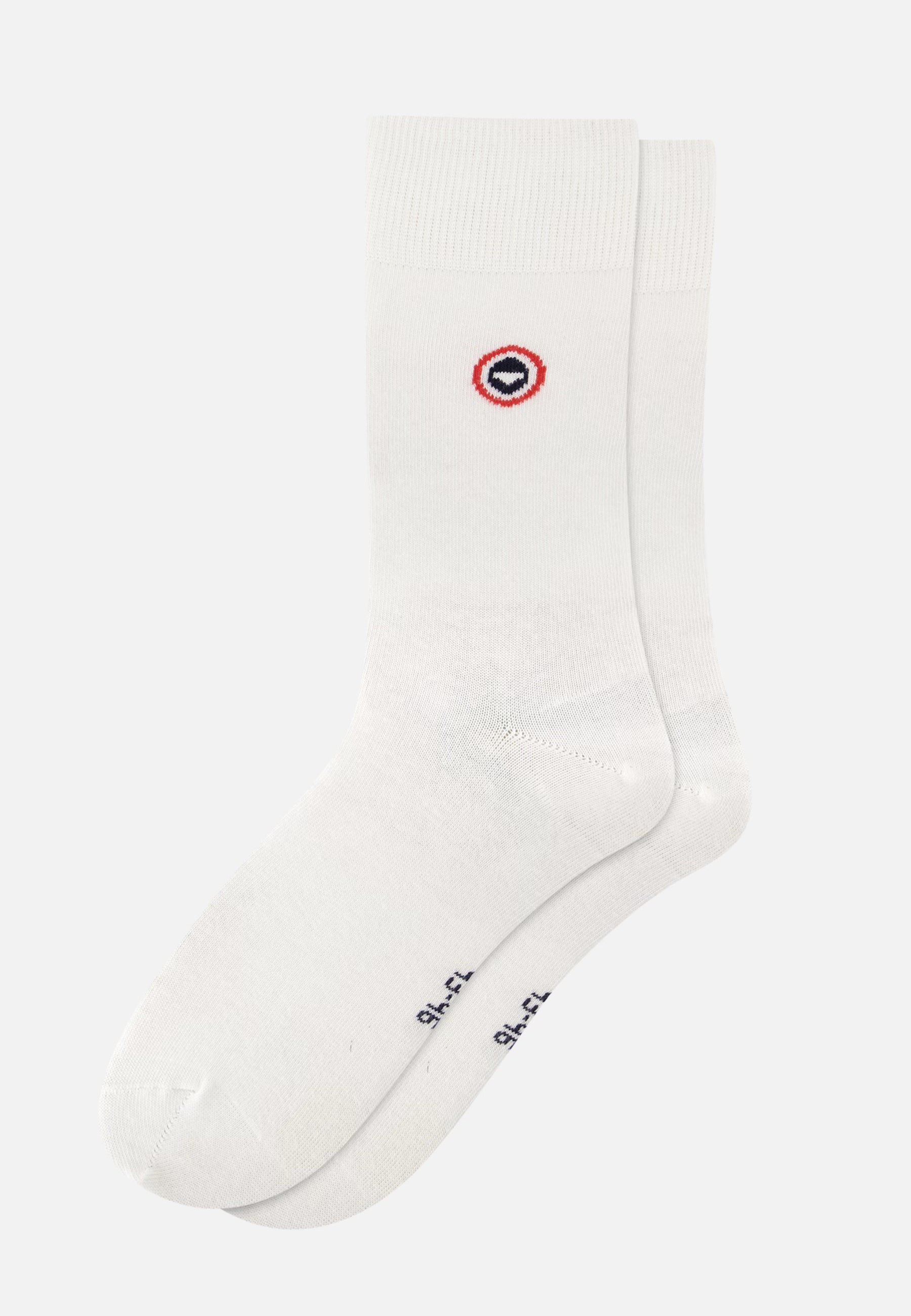 Chaussettes mi-hautes unies blanches - Robuste Blanc