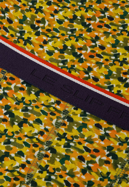 Yellow confetti-pattern cotton boxer shorts - Marius Confetti Yellow