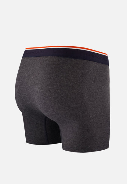 Boxer long gris foncé en coton - Michel Gris